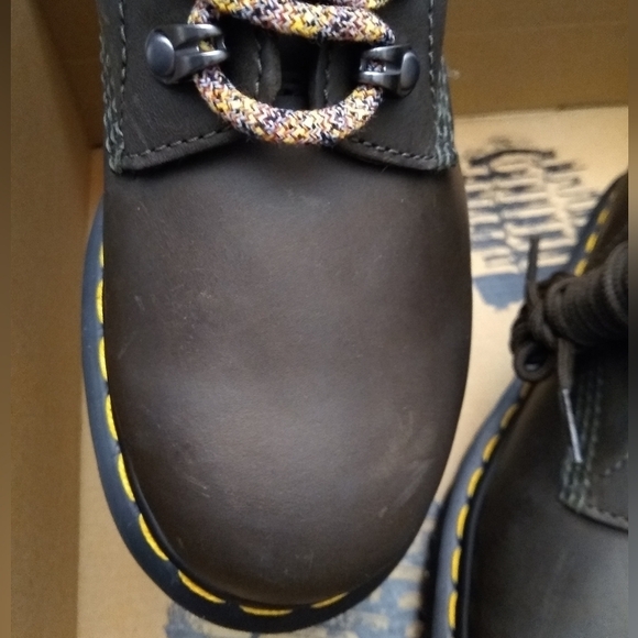 Dr. Martens Boots Women's Size 7 Serena Collar Milo 1460 Faux Fur Khaki… - Picture 8 of 9